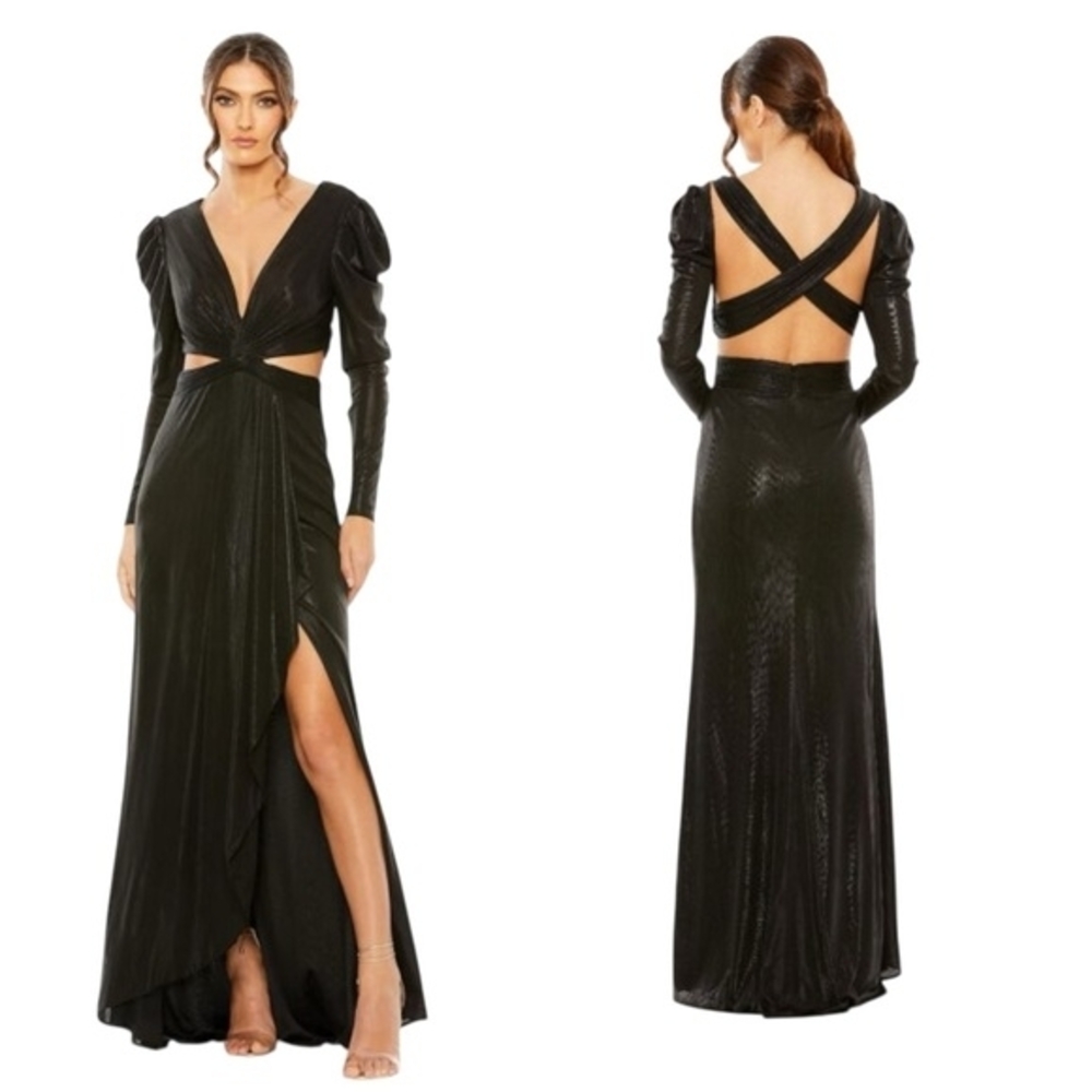 Sophisticated Long Sleeve Black Dress